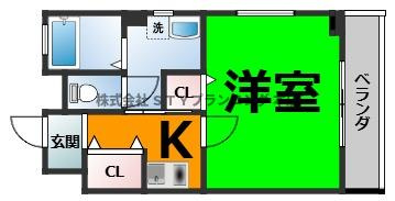 仲介手数料０円！レジデンス千代田の間取り