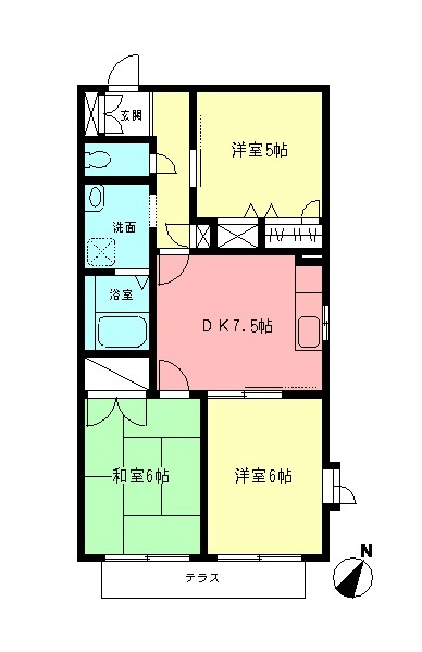 ハイツコスモ参番館の間取り