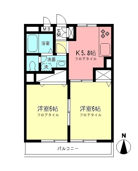 ドルフ小机の間取り