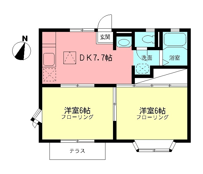シャルマン小山Ⅱの間取り