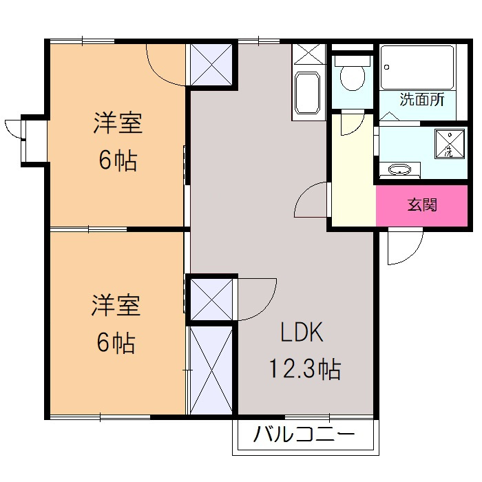 リヴェール泉の間取り
