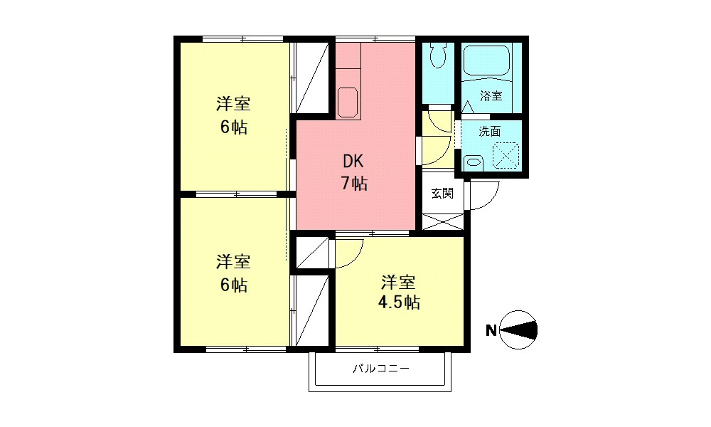 メゾン小町Bの間取り