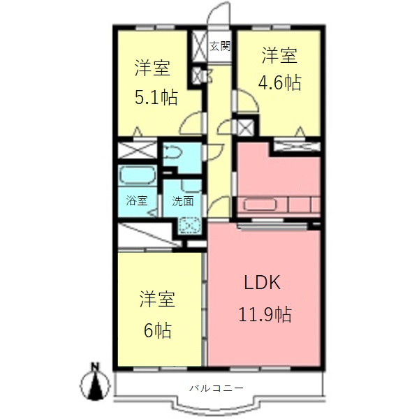 クレール湘南の間取り