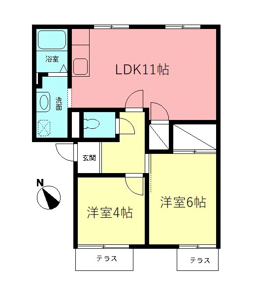 一ツ橋ハイツの間取り
