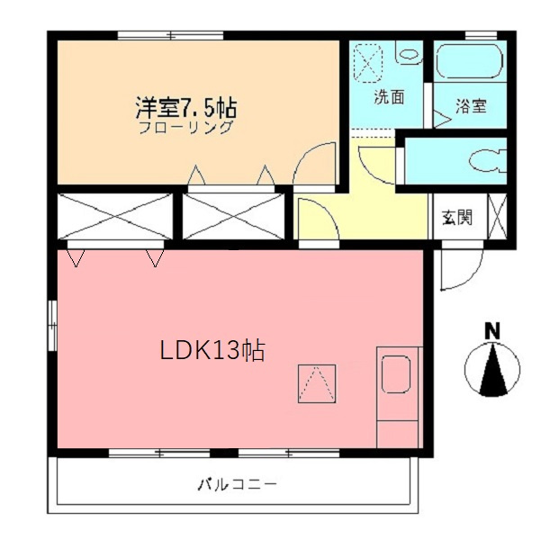 ファミールBの間取り