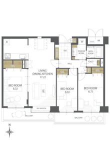 【間取り】井口台パークヒルズ弐番館 