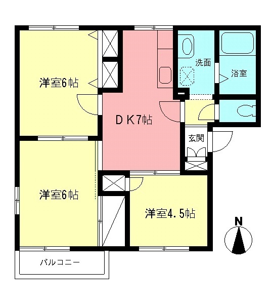 ドルチェ新田Ⅲの間取り