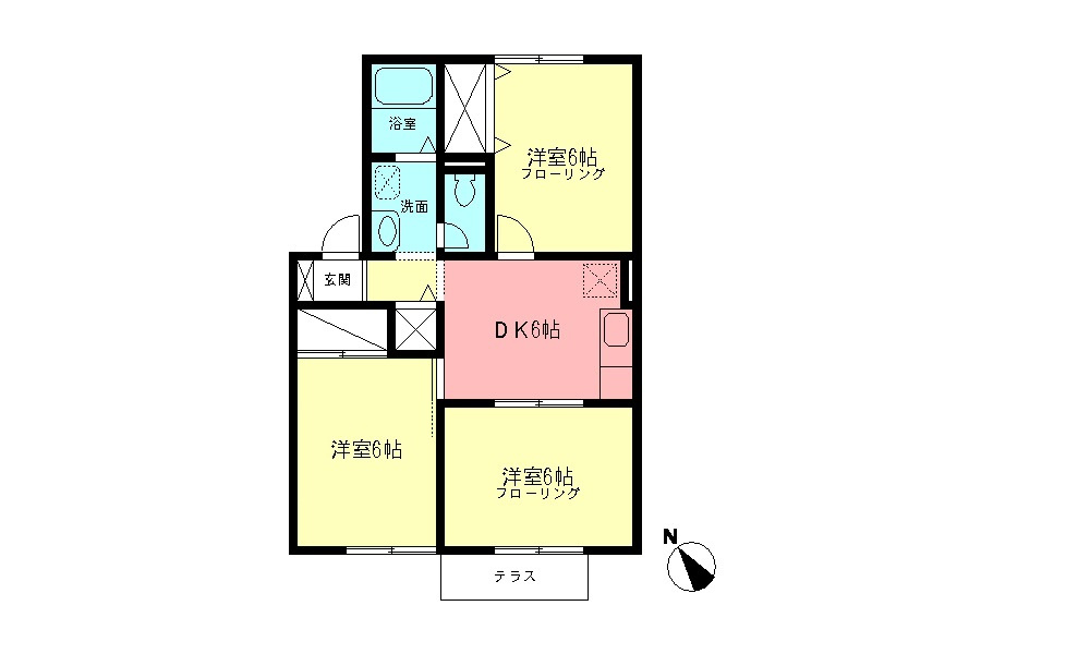 サニーハイツ星谷の間取り