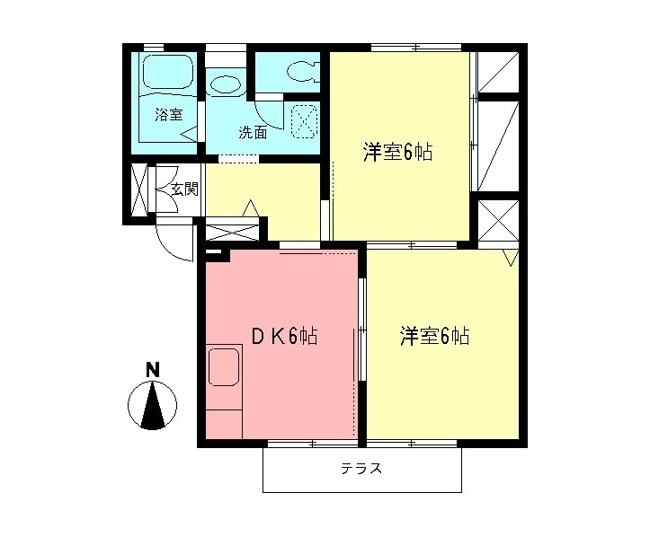 フローレス岡崎Aの間取り