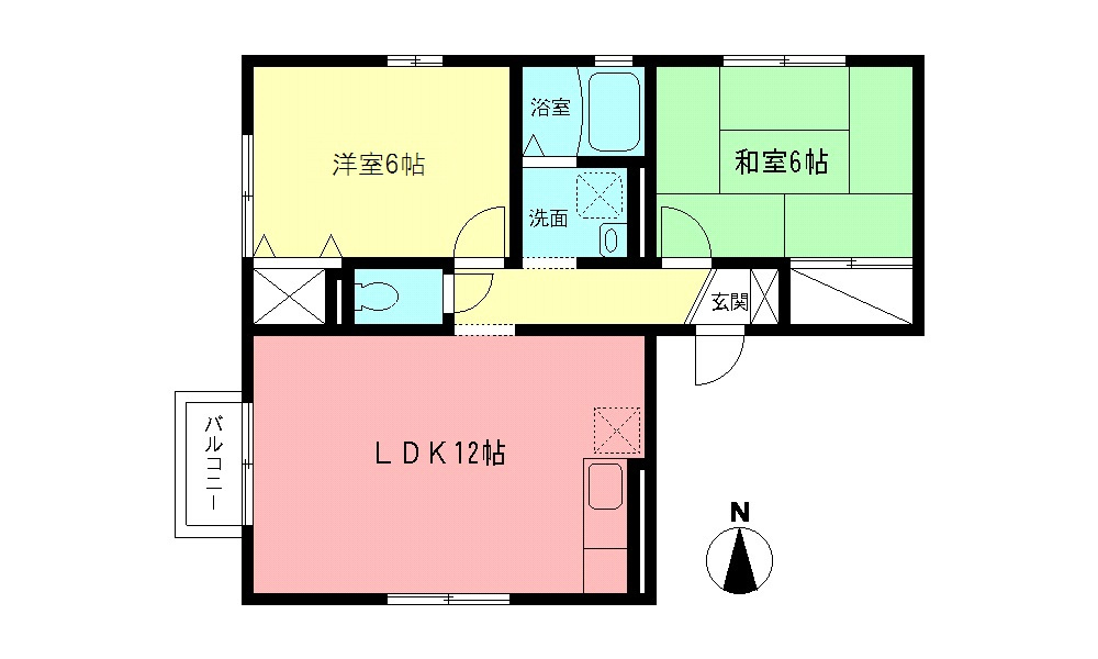 コーポ宮の前の間取り
