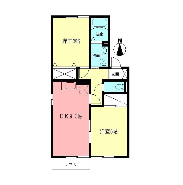 サンモールＢの間取り