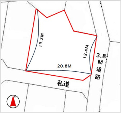 【区画図】 | 【土地】北中城村喜舎場100.73坪