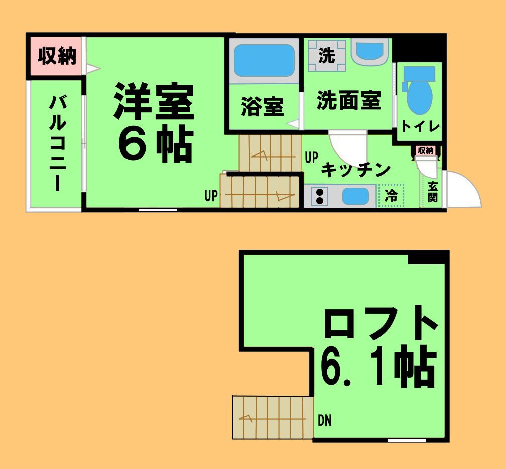 Healing Terraceの間取り|間取り反転タイプ