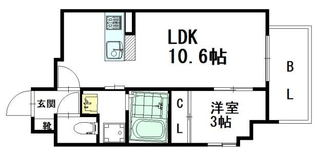 【間取り】 | WISTERIA 香椎SUZU