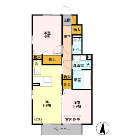 【間取り】 | メゾン・ド・リリーフ　Ｂ