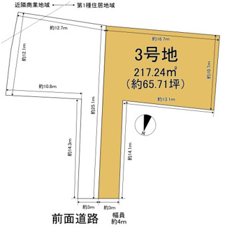 【土地図】 | 大津市和邇高城33-4　分譲地 | 3号地