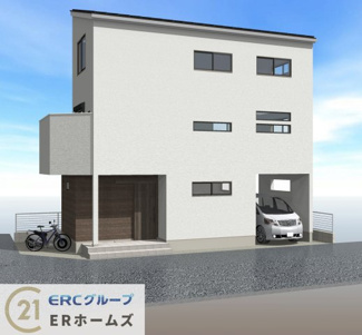 【外観パース】 | 吉田町1丁目土地 | 3階建プラン