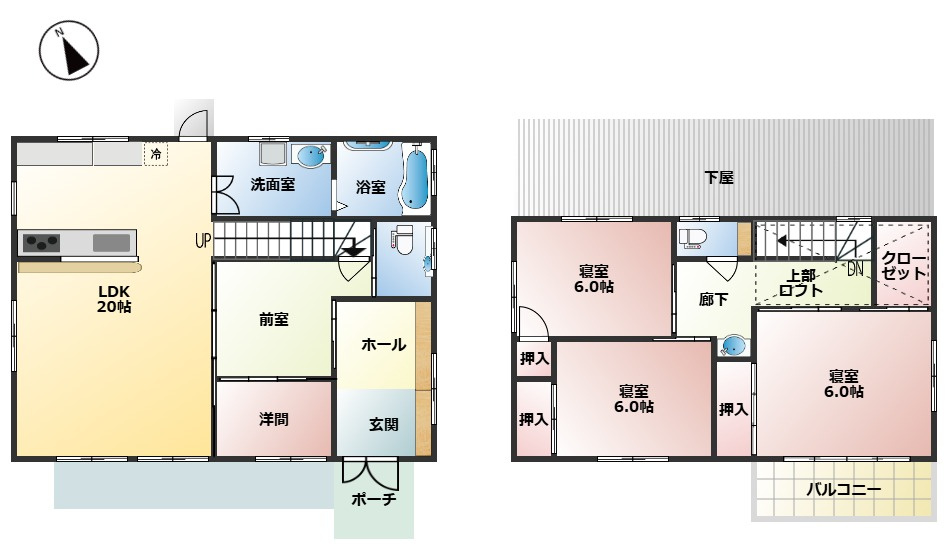 藤岡市小林　中古2300の間取り