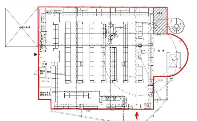 千躰店舗の区画図