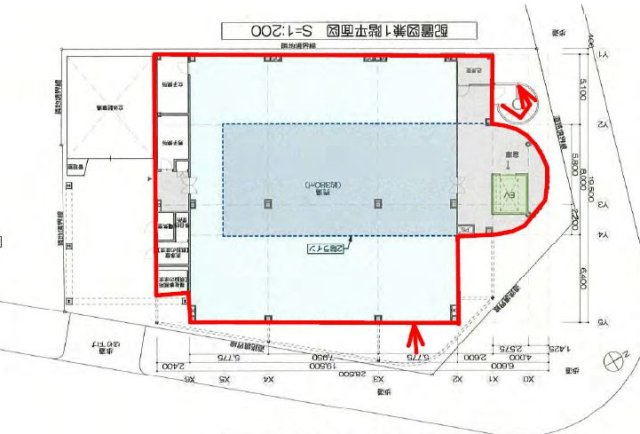 千躰店舗の区画図