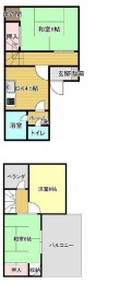 桶川市大字加納　中古一戸建ての間取り|広々バルコニーの中古一戸建て。