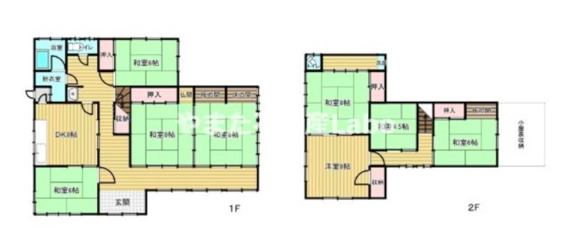 倉吉市円谷町中古戸建ての間取り