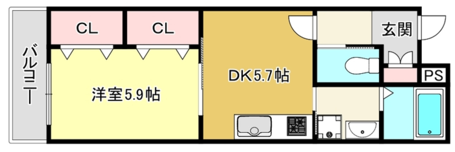 プロパティー高井田の間取り