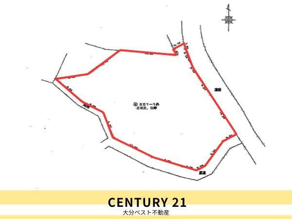 屋山上物付き　土地の土地図|※図面と現況が異なる場合は現況を優先させていただきます。