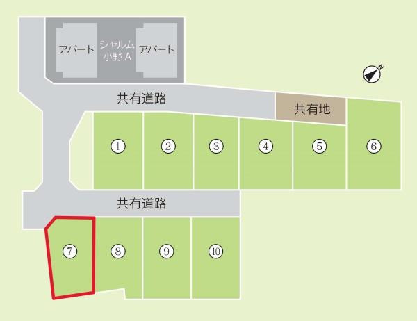 センチュリータウン関園ⅡSの区画図|※図面と現況が異なる場合は現況を優先させていただきます。