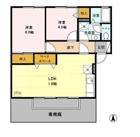 オークスハイムBの間取り