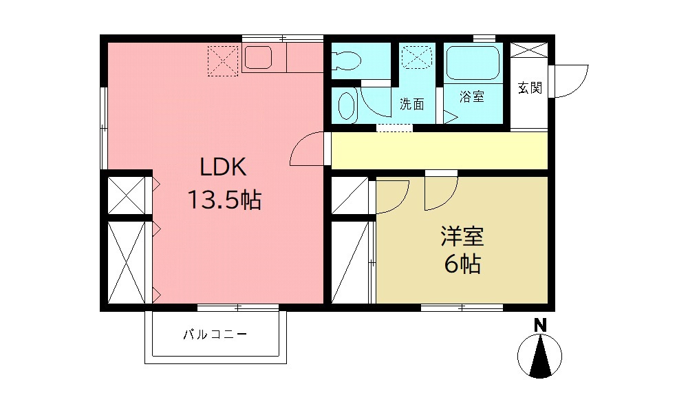 カーサよしはなⅡの間取り