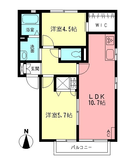 ラ・ピア―ナAの間取り