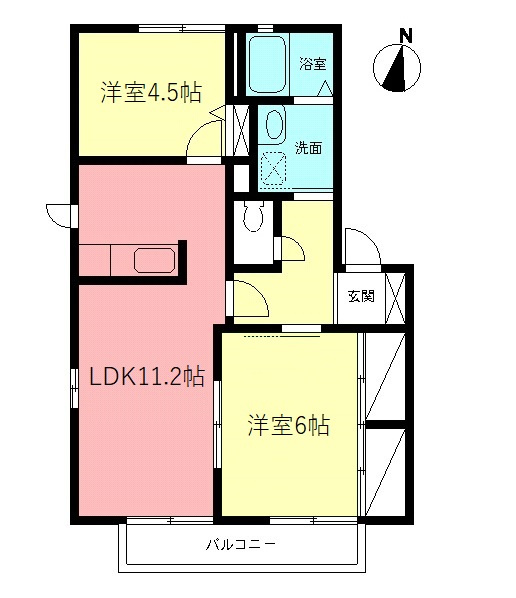 フレア桜ヶ丘Bの間取り