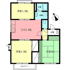 ファミールAの間取り