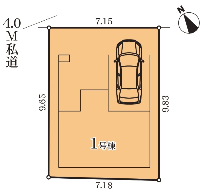 【仲介手数料無料／熱田区】ミラスモ熱田区千年109　全1棟　新築住宅の区画図