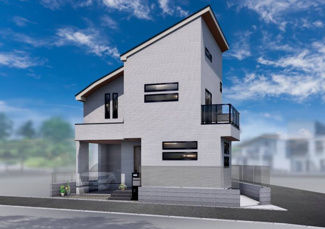 【外観パース】 | 「富士見ヶ丘」駅徒歩12分の閑静な住宅街の中にある注文住宅のような建売住宅