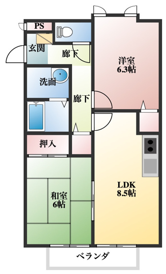 【間取り】 | 山口ハイツ