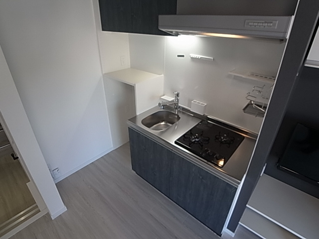 神戸市長田区大谷町３丁目のアパートのキッチン|システムキッチン（ガス２口）
