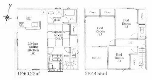 厚木市上落合第5　新築戸建全3棟　2号棟の外観