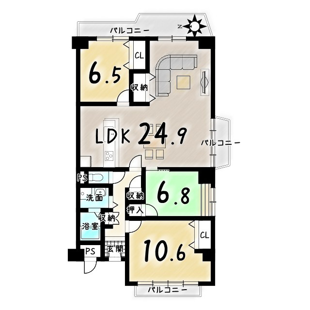 イトーピア向日マンションA棟の間取り|■お客様のご都合に合わせてご案内■
『ローン相談だけ』『お家の中だけ見てみたい』などご要望にお応え致します！