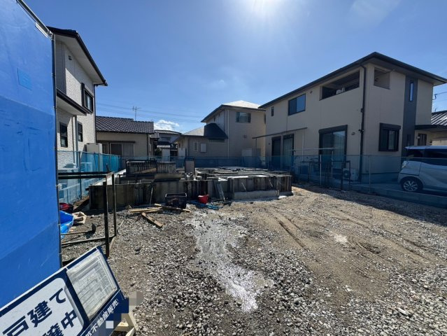 ーAdoble＋アドブル＋ー小倉南区中曽根6丁目2期　【小倉南区　新築戸建て】の外観|現地撮影　2025,2,17　ーAdoble＋アドブル＋ー小倉南区中曽根6丁目2期　【小倉南区　新築戸建て】