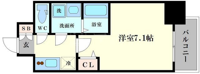 プレサンス難波フィールドの間取り