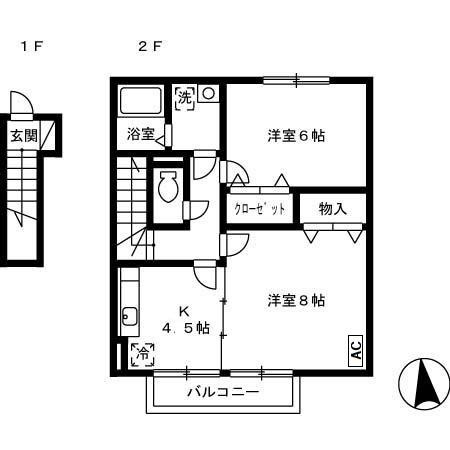 ヴィラ・モナリエールC棟の間取り