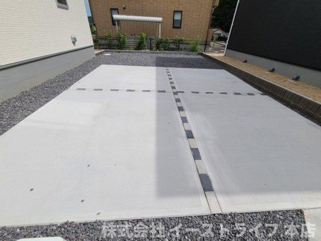 【新築戸建】　いわき市平七軒町第1の駐車場|4号棟写真　カースペースです。