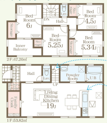 【間取り】 | リーブルガーデン東区戸島第十一　1号棟 | ☆間取り図☆
