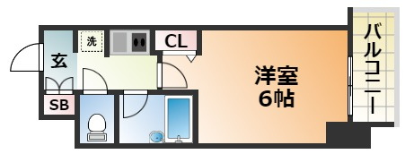 エスリード三宮第3の間取り