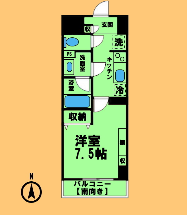 ドゥナーレ辻町の間取り|間取り反転タイプ