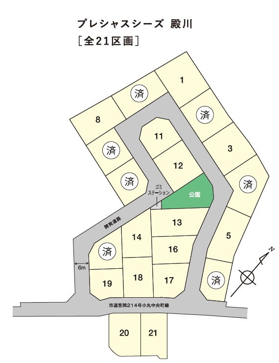 プレシャスシーズ殿川の区画図