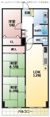 【間取り】 | 泉北星和台コーポラス