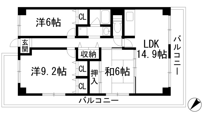 【間取り】 | ヴィオレット宝塚